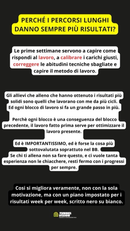 Perché i percorsi lunghi danno più risultati
