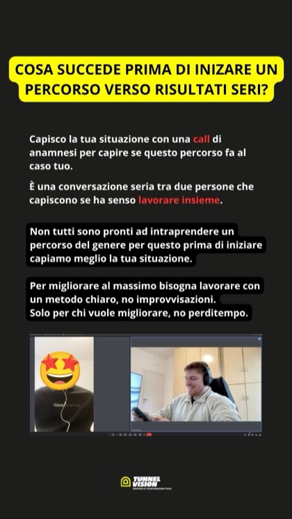 Call conoscitiva con un futuro atleta